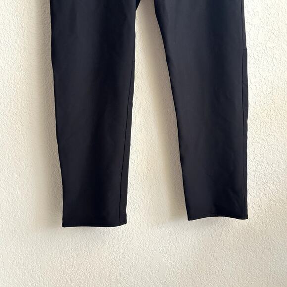 Banana Republic Mens Performance Tapered Pants Size 34X32 Black Golf Travel Slim - Picture 3 of 9